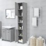 Armario de baño madera contrachapada gris Sonoma 30x30x183,5 cm de vidaXL, Muebles de baño - Ref: Foro24-815520, Precio: 82,9...