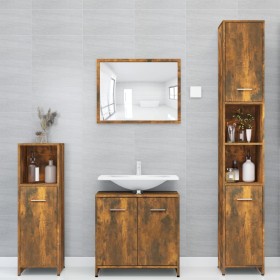 Armario baño madera contrachapada roble ahumado 30x30x183,5cm de vidaXL, Muebles de baño - Ref: Foro24-815519, Precio: 81,80 ...