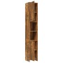 Armario baño madera contrachapada roble ahumado 30x30x183,5cm de vidaXL, Muebles de baño - Ref: Foro24-815519, Precio: 81,80 ...