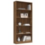 5-tier oak brown plywood shelf 80x24x175 cm by vidaXL, Bookcases and shelves - Ref: Foro24-815395, Price: 119,98 €, Discount: %