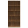 5-tier oak brown plywood shelf 80x24x175 cm by vidaXL, Bookcases and shelves - Ref: Foro24-815395, Price: 119,98 €, Discount: %