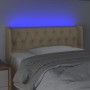 Cream fabric headboard with LED 103x16x78/88 cm by vidaXL, Headboards and footboards - Ref: Foro24-3123567, Price: 60,94 €, D...