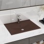 Luxury sink faucet hole dark brown ceramic 60x46 cm by vidaXL, Sinks - Ref: Foro24-147028, Price: 101,66 €, Discount: %