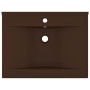 Lavabo de lujo agujero de grifo cerámica marrón oscuro 60x46 cm de vidaXL, Lavabos - Ref: Foro24-147028, Precio: 101,66 €, De...