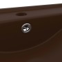 Luxury sink faucet hole dark brown ceramic 60x46 cm by vidaXL, Sinks - Ref: Foro24-147028, Price: 101,66 €, Discount: %