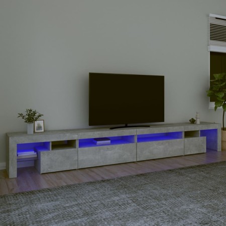 TV stand with LED lights in concrete gray 290x36.5x40 cm by vidaXL, TV Furniture - Ref: Foro24-3152805, Price: 195,09 €, Disc...