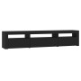 TV cabinet with LED lights black 195x35x40 cm by vidaXL, TV Furniture - Ref: Foro24-3152739, Price: 157,75 €, Discount: %