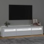 TV-Schrank mit weißen LED-Leuchten 195x35x40 cm von vidaXL, TV-Möbel - Ref: Foro24-3152738, Preis: 135,02 €, Rabatt: %