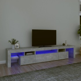 TV stand with LED lights in concrete gray, 215x36.5x40 cm by vidaXL, TV Furniture - Ref: Foro24-3152797, Price: 157,22 €, Dis...