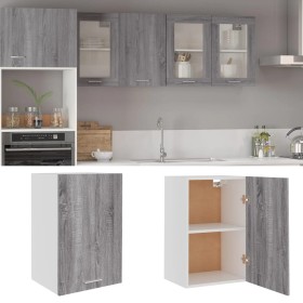 Armario colgante madera contrachapada gris sonoma 39,5x31x60 cm de vidaXL, Armarios de cocina - Ref: Foro24-826349, Precio: 4...