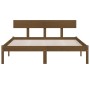 Estructura cama madera pino King marrón 150x200 cm de vidaXL, Camas y somieres - Ref: Foro24-810155, Precio: 100,99 €, Descue...