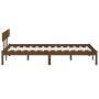 Estructura cama madera pino King marrón 150x200 cm de vidaXL, Camas y somieres - Ref: Foro24-810155, Precio: 100,99 €, Descue...