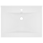 Lavabo de lujo con grifo cerámica 60x46 cm blanco mate de vidaXL, Lavabos - Ref: Foro24-147020, Precio: 96,12 €, Descuento: %