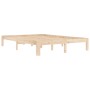 Estructura de cama madera maciza de pino 140x200 cm de vidaXL, Camas y somieres - Ref: Foro24-810365, Precio: 87,89 €, Descue...