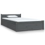 Single bed frame with gray drawers 90x190 cm by vidaXL, Beds and slatted bases - Ref: Foro24-3103480, Price: 244,99 €, Discou...