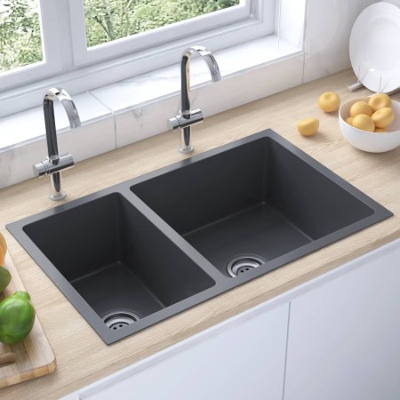 Stainless steel kitchen sink by vidaXL, Sinks - Ref: Foro24-51562, Price: 141,61 €, Discount: %