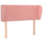 Pink velvet headboard 83x23x78/88 cm