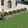 Gabion flowerbed made of galvanized iron, 600x100x50 cm by vidaXL, Pots and planters - Ref: Foro24-152044, Price: 102,17 €, D...