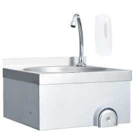 Edelstahlspüle mit Wasserhahn und Seifenspender von vidaXL, Sinkt - Ref: Foro24-51113, Preis: 153,99 €, Rabatt: %