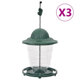 Bird feeders 3 units dark green 13x13x17 cm by vidaXL, Bird feeders - Ref: Foro24-364829, Price: 24,19 €, Discount: %