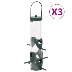 Bird feeders 3 pcs dark green 17x17x32 cm by vidaXL, Bird feeders - Ref: Foro24-364828, Price: 26,20 €, Discount: %