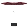 Double umbrella with red burgundy LED lights 316x240 cm by vidaXL, Umbrellas - Ref: Foro24-362973, Price: 146,85 €, Discount: %