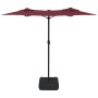 Double umbrella with red burgundy LED lights 316x240 cm by vidaXL, Umbrellas - Ref: Foro24-362973, Price: 146,85 €, Discount: %