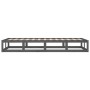 Gray solid wood bed frame 100x200 cm by vidaXL, Beds and slatted bases - Ref: Foro24-820788, Price: 91,68 €, Discount: %