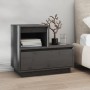 Mesitas de noche 2 uds madera maciza de pino gris 60x34x51 cm de vidaXL, Mesitas de noche - Ref: Foro24-814379, Precio: 114,4...