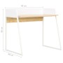 Oak and white desk 90x60x88 cm by vidaXL, Desks - Ref: Foro24-20265, Price: 91,40 €, Discount: %