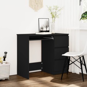 Black plywood desk 90x45x76 cm by vidaXL, Desks - Ref: Foro24-801374, Price: 106,35 €, Discount: %