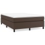 Brown synthetic leather bed frame 140x200 cm by vidaXL, Beds and slatted bases - Ref: Foro24-3121050, Price: 117,08 €, Discou...