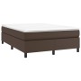 Brown synthetic leather bed frame 140x200 cm by vidaXL, Beds and slatted bases - Ref: Foro24-3121050, Price: 117,08 €, Discou...