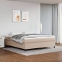 Cappuccino synthetic leather bed frame 160x200 cm by vidaXL, Beds and slatted bases - Ref: Foro24-3121058, Price: 153,71 €, D...