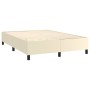 Estructura de cama de cuero sintético color crema 140x190 cm de vidaXL, Camas y somieres - Ref: Foro24-3121043, Precio: 115,1...