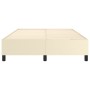 Estructura de cama de cuero sintético color crema 140x190 cm de vidaXL, Camas y somieres - Ref: Foro24-3121043, Precio: 115,1...