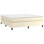 Cream synthetic leather bed frame 180x200 cm by vidaXL, Beds and slatted bases - Ref: Foro24-3121061, Price: 148,09 €, Discou...