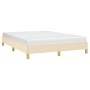 Estructura de cama de tela color crema 140x190 cm de vidaXL, Camas y somieres - Ref: Foro24-346815, Precio: 104,93 €, Descuen...