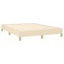 Estructura de cama de tela color crema 140x190 cm de vidaXL, Camas y somieres - Ref: Foro24-346815, Precio: 104,93 €, Descuen...