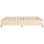 Estructura de cama de tela color crema 160x200 cm de vidaXL, Camas y somieres - Ref: Foro24-347178, Precio: 157,99 €, Descuen...