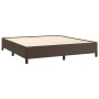 Estructura de cama de cuero sintético marrón 180x200 cm de vidaXL, Camas y somieres - Ref: Foro24-347266, Precio: 155,22 €, D...