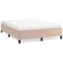 Estructura de cama cuero sintético color capuchino 140x190 cm de vidaXL, Camas y somieres - Ref: Foro24-347250, Precio: 147,5...