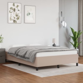 Estructura de cama de cuero sintético capuchino 140x200 cm de vidaXL, Camas y somieres - Ref: Foro24-347256, Precio: 146,99 €...