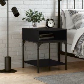 Black engineered wood nightstand 40x41x50 cm by vidaXL, Nightstands - Ref: Foro24-825873, Price: 31,99 €, Discount: %