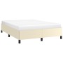 Estructura de cama de cuero sintético color crema 140x190 cm de vidaXL, Camas y somieres - Ref: Foro24-347247, Precio: 115,18...