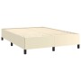 Estructura de cama de cuero sintético color crema 140x190 cm de vidaXL, Camas y somieres - Ref: Foro24-347247, Precio: 115,18...