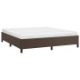 Estructura de cama de cuero sintético marrón 160x200 cm de vidaXL, Camas y somieres - Ref: Foro24-347260, Precio: 144,99 €, D...