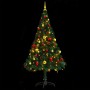 Árbol de Navidad artificial con bolas y luces LED 150 cm verde de vidaXL, Arboles de navidad - Ref: Foro24-321499, Precio: 49...