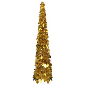 Árbol de Navidad artificial emergente dorado PET 120 cm de vidaXL, Arboles de navidad - Ref: Foro24-320982, Precio: 22,99 €, ...