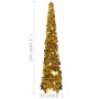 Árbol de Navidad artificial emergente dorado PET 120 cm de vidaXL, Arboles de navidad - Ref: Foro24-320982, Precio: 28,68 €, ...